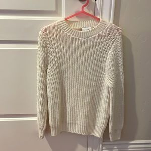 White knit sweater